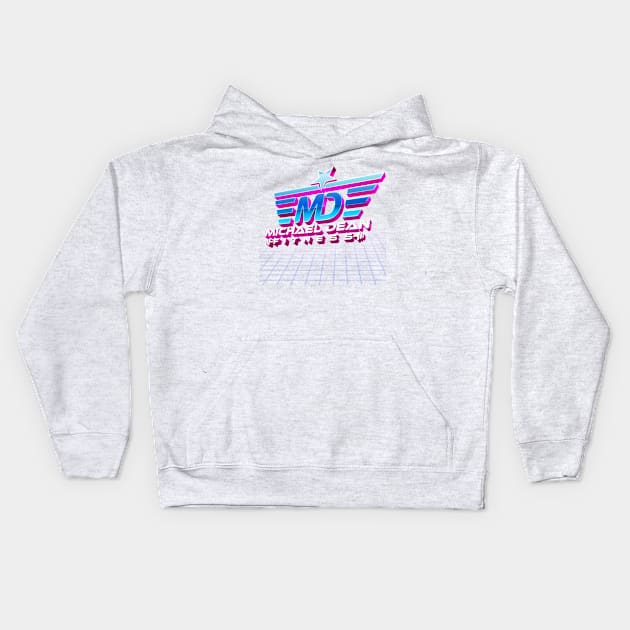 MD Fitness 80's style Kids Hoodie by michaeldean23